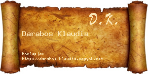 Darabos Klaudia névjegykártya