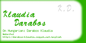 klaudia darabos business card